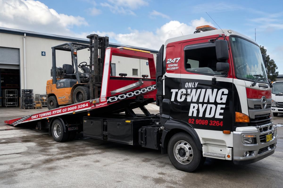 Forklift towing up to 4 tonnes by Only Towing Ryde