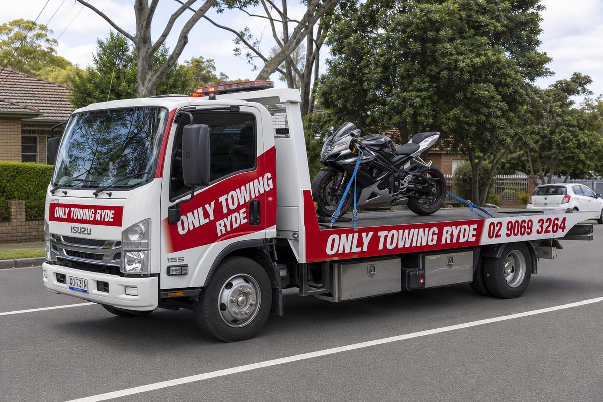 Motorbike towing service by Only Towing Ryde